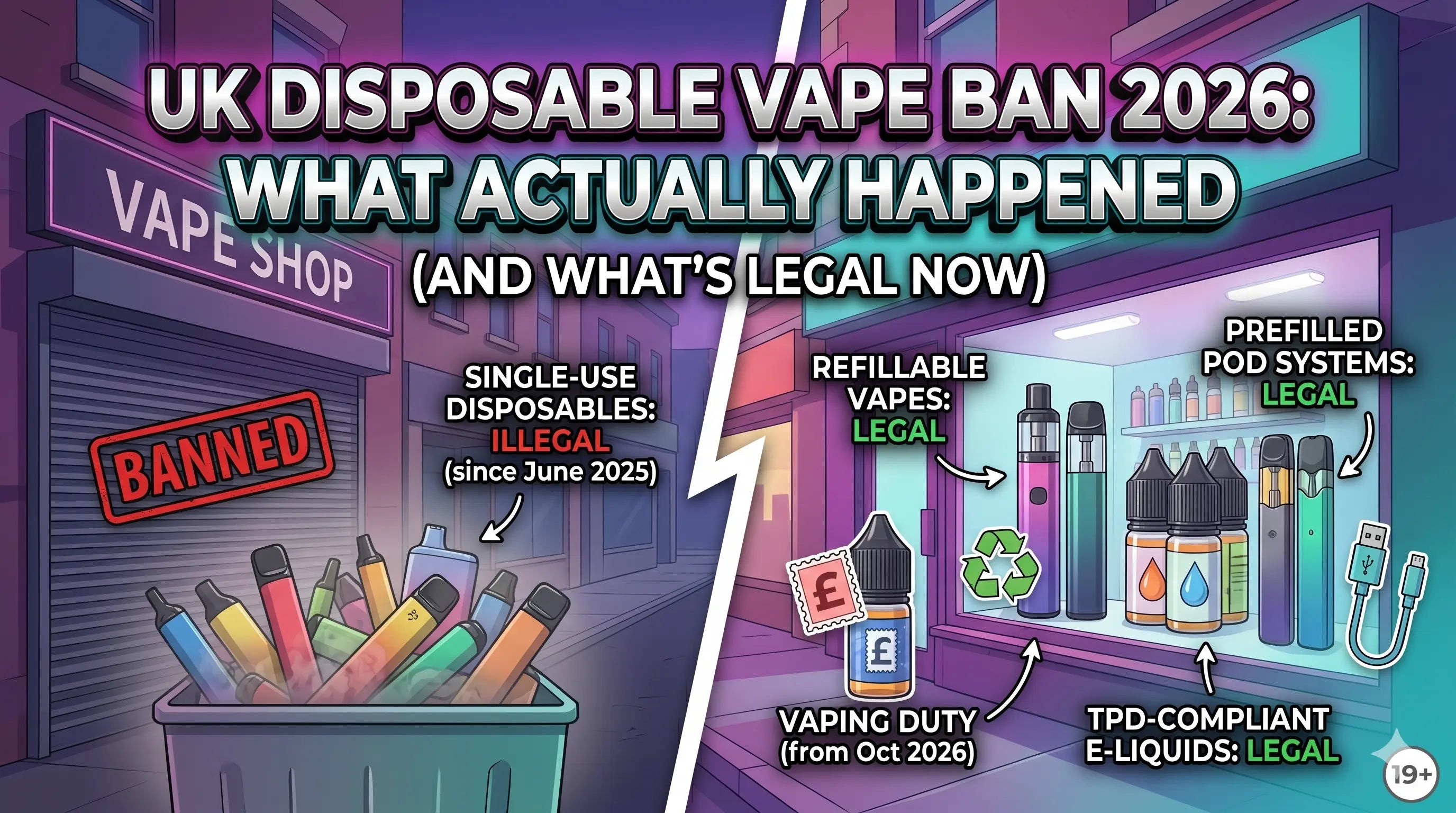 UK Disposable Vape Ban 2026: What Actually Happened (And What's Legal UK Disposable Vape Ban 2026: What Actually Happened (And What's Legal