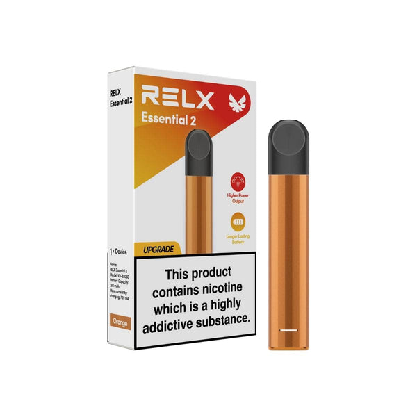 RELX UK Vape Pen Essential 2 Device Orang  Package Best E-Cigarette Brands  relxnow device 💰