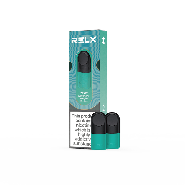 RELX UK E-cigrette Vape Pod Mint Zesty Menthol 18mg/ml Your Vaping Journey Starts Here Up to 2000 puff counts 💨