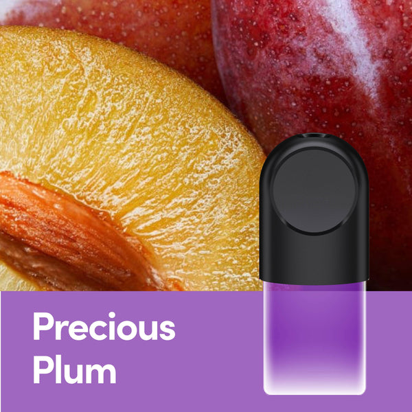 RELX UK Pod Pro £8.99 Precious Plum 18mg/ml nicotine flavour Best e-cigarette flavours 悦刻英国 雾化弹 2颗装 8.99英镑 一颗西梅 18mg/ml 尼古丁 口味 最佳电子烟口味 🟣