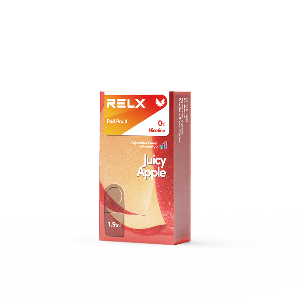 RELX UK E-cigrette Vape RELX Pod Pro Fruit  Juicy Apple 0mg/ml Explore RELX Vapes Today Up to 2000 puff counts 🍏