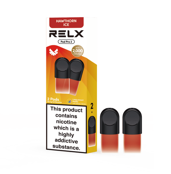 RELX UK Pod Pro £8.99 Hawthorn Ice 18mg/ml nicotine package The best e-cigarette brands 悦刻英国 雾化弹 2颗装 8.99英镑 望山楂 18mg/ml 尼古丁 包装 最佳电子烟品牌 🍒❄️