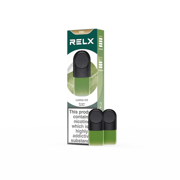 RELX UK Pod Pro £8.99 Ludou Ice 18mg/ml nicotine package The best e-cigarette brands 悦刻英国 雾化弹 2颗装 8.99英镑 绿豆冰 18mg/ml 尼古丁 包装 最佳电子烟品牌 🫘