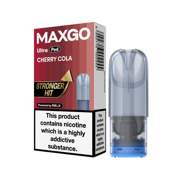 MAXGO Ultra Pod Cherry Cola 18mg/ml nicotine single pod Powered by RELX 悦刻 MAXGO Ultra 烟弹 樱桃可乐口味 18mg/ml 尼古丁
