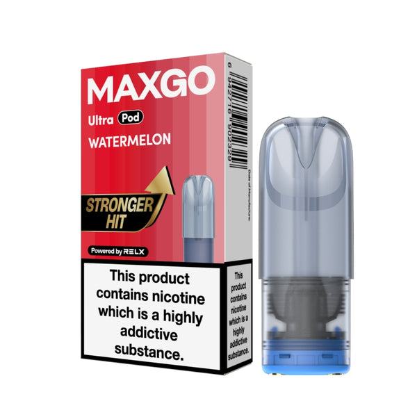 MAXGO Ultra Pod Watermelon 18mg/ml nicotine single pod Powered by RELX 悦刻 MAXGO Ultra 烟弹 西瓜口味 18mg/ml 尼古丁
