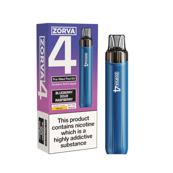 RELX UK ZORVA 4 Prefilled Pod Kit Blueberry Sour Raspberry 1200 Puffs Mesh Coil Pod Kit 悦刻英国 ZORVA 4 预充油电子烟套件 蓝莓酸树莓味 1,200口 自动续油网格芯 🫐
