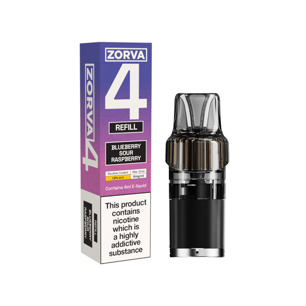 RELX UK ZORVA 4 Replacement Prefilled Pods Blueberry Sour Raspberry Automatic Refill Pod 18mg 悦刻英国 ZORVA 4 专用替换补充弹 蓝莓酸树莓味 自动续油结构 18mg尼古丁盐 🫐
