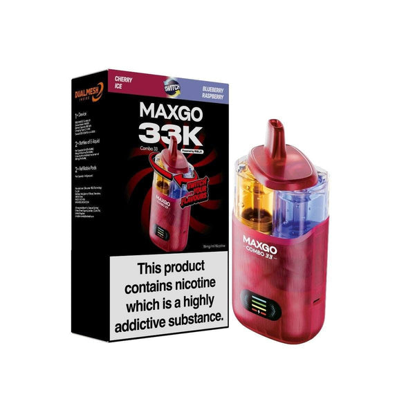 RELX-UK RELX MAXGO 33K -Kit(1+2+2)-Cherry Ice + Blueberry Raspberry-18mg/ml-TPD
