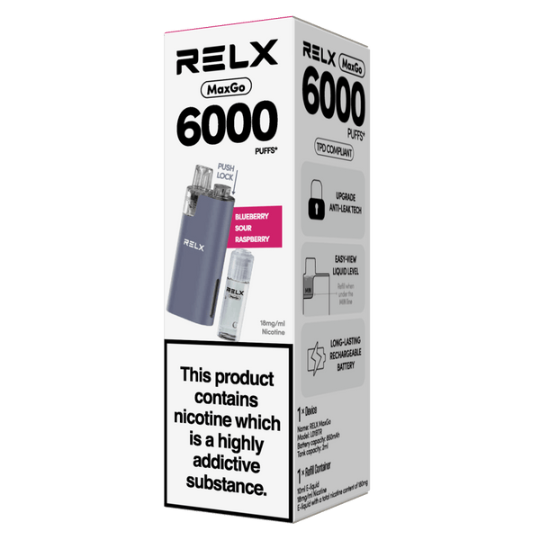 RELX UK RELX MaxGo Blueberry Sour Raspberry
