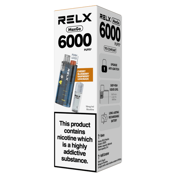 RELX MAXGO | Rechargeable Prefilled Vape | RELX UK RELX MAXGO | Rechargeable Prefilled Vape | RELX UK