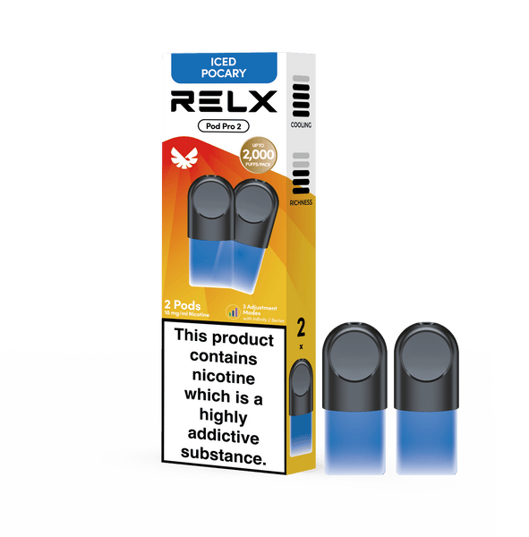  RELX UK E-cigrette Vape RELX Pod Pro Beverage Iced Pocary 18mg/ml Flavor Complexity & Layered Experience Up to 2000 puff counts 🍶
